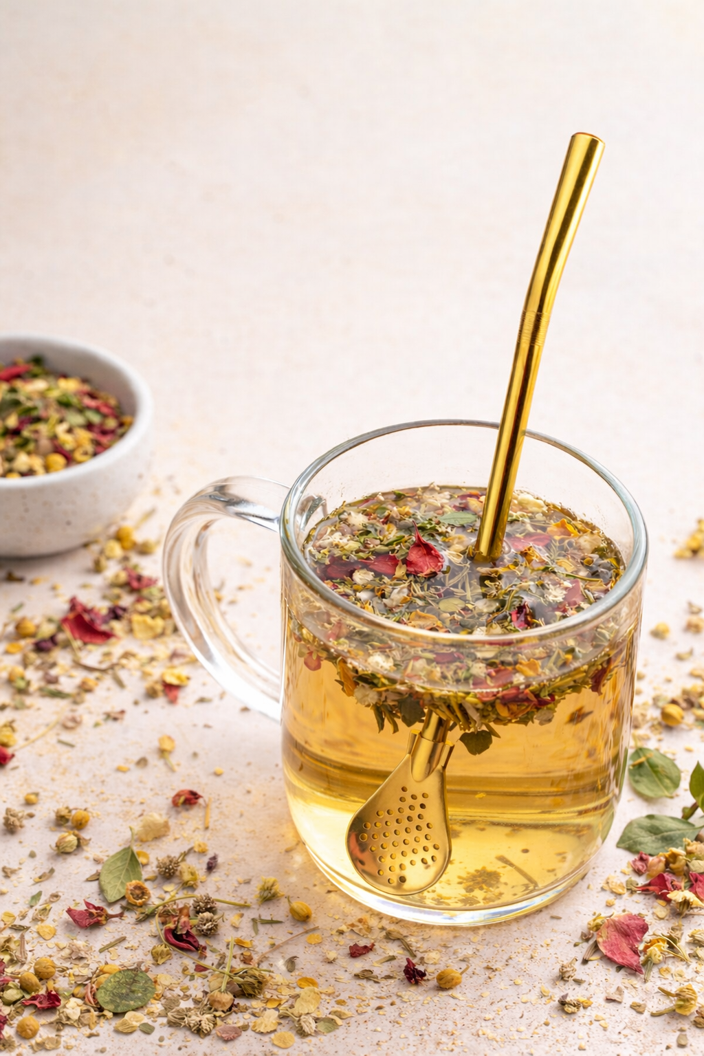 Golden Tea Straw