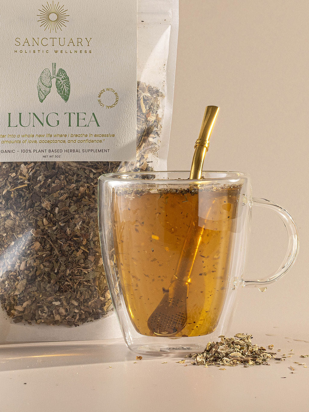 Organic Lung Tea | Herbal Respiratory &amp; Mucus Support | Sanctuary