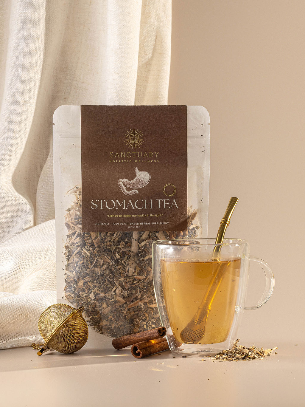 Stomach Organic Stomach Tea | Digestive, Gut &amp; Bloating Support | Sanctuary