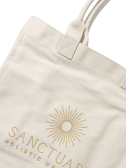 Poppins Cotton Tote Bag | Large Embroidered Carryall | Sanctuary